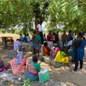 Agricultural advisory group meeting with farmers